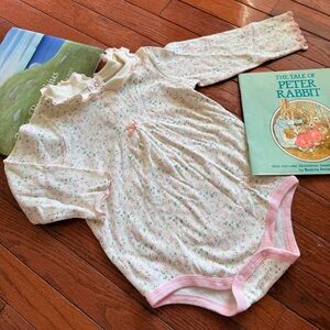 Vintage Gorgeous Floral Frilly Bodysuit, 24m